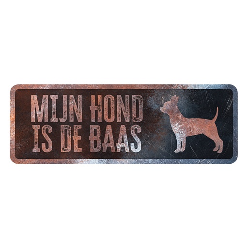 [BR_217137] Waarschuwingsbord Chihuahua nl 40x13x0,3cm Meerkleurig
