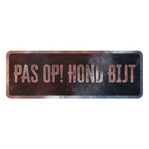 [BR_217141] Waarschuwingsbord General 3 nl 40x13x0,3cm Meerkleurig