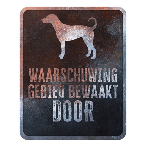 [BR_217145] Waarschuwingsbord Dobermann nl 25x20x0,3cm Meerkleurig