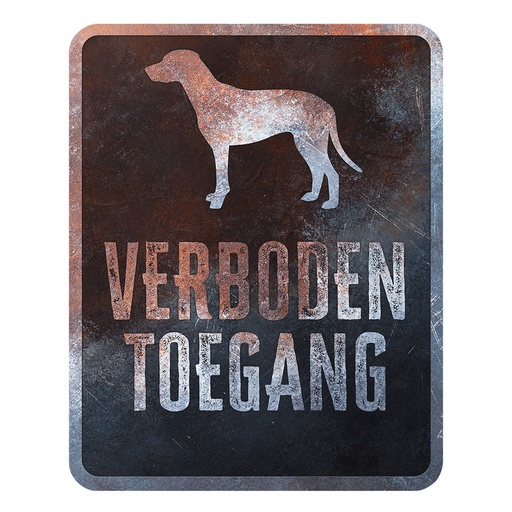 [BR_217146] Waarschuwingsbord Dalmatian nl 25x20x0,3cm Meerkleurig