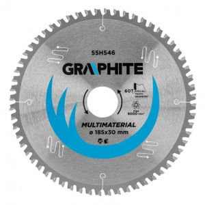 [BR_217313] Blad 185mm, Asgat 30mm, Tanden 60, Geometrische Vertanding, geschikt voor bijna