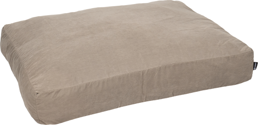 [BR_224003] # KUSSEN FELDA RECHTHOEKIG+RITS+BOORD TAUPE 120x80x16CM