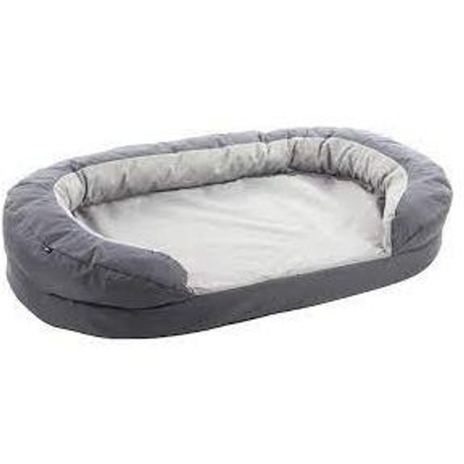 [BR_224007] # BED GENOA OVAAL GRIJS 120x75x24CM.