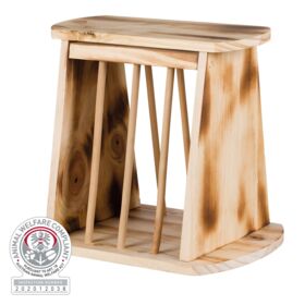 [61193] Hooiruif met deksel, hout/gevlamd, 25 × 22 × 18 cm
