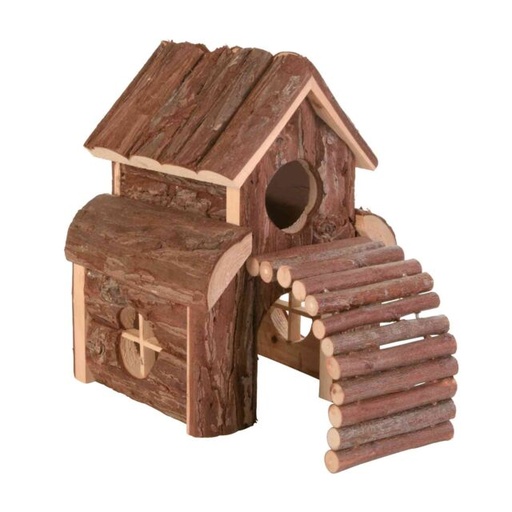 [6203] Huis Finn, muizen, schorshout, 13×20×20 cm