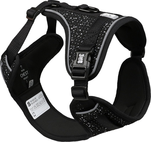 [14202] Ultimate Fit No-Pull harnas Fashion S - 25-45cm - 42-60cm granite black