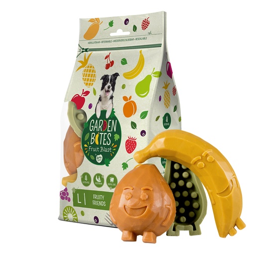 [12712] Garden Bites Fruity friends 12,5cm - 3pcs gemengde kleuren