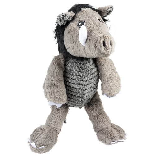 [BR_224887] # Pluche wrattenzwijn tummy M - 35x12x13cm grijs/zwart