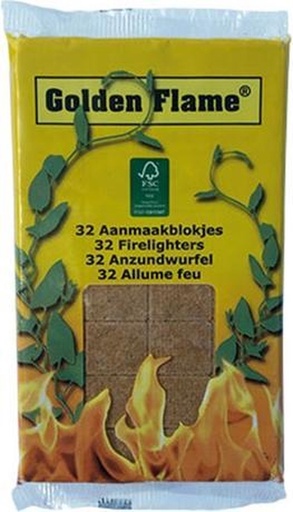 [1009-32] Golden flame Bruin AANMAAKBLOKJES