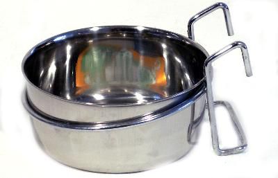 [020 0574] Voerbak RVS met Houder 15cm