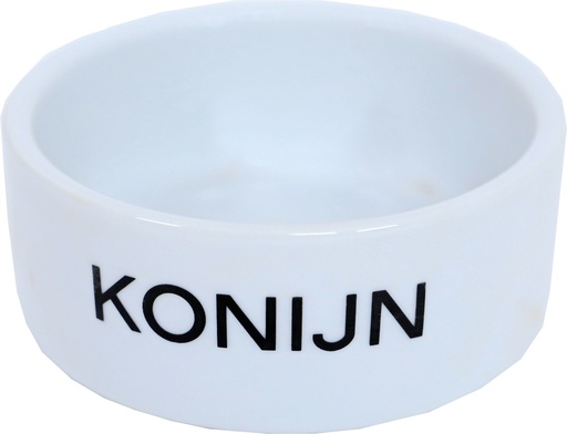 [020 4702] Konijn Eetbak Steen Wit