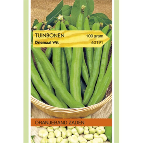[BR_61326] OBZ Tuinbonen Driemaal Wit, 100g