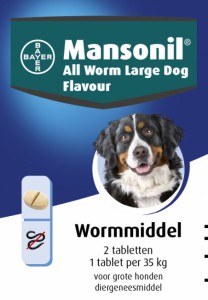 [BR_133410] Mansonil All Worm Dog 2 tabletten Large