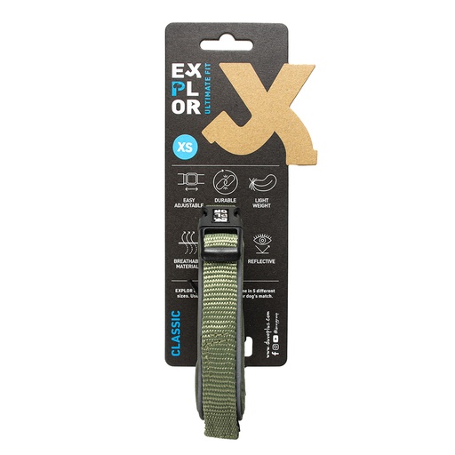 [14151] Ultimate Fit Comfy halsband Classic XS - 30-33cm Undercover green