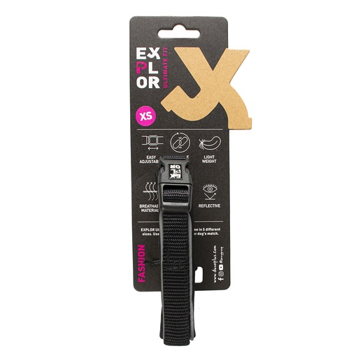 [14171] Ultimate Fit Comfy halsband Fashion XS - 30-33cm granite black