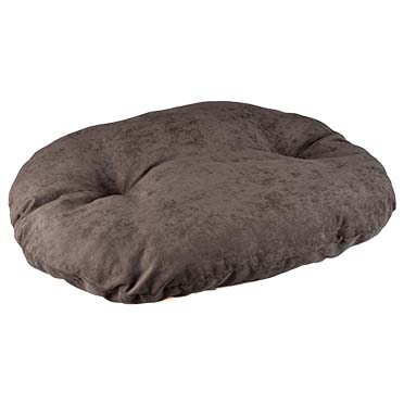 [BR_225603] Kussen ovaal velvet concrete grijs/wit M - 80x64x7