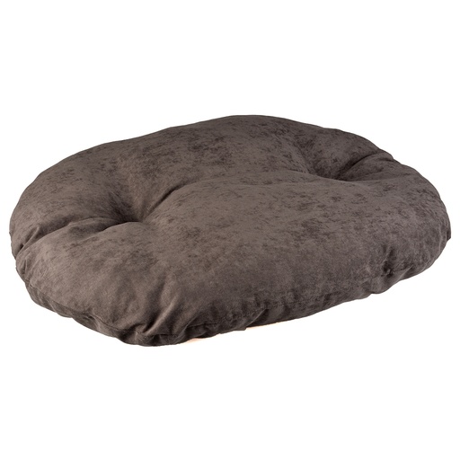 [BR_225606] Kussen ovaal velvet concrete grijs/wit XL - 125x82x9