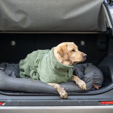[BR_225058] !#  RukkaPets Medea ECO bathrobe olive S