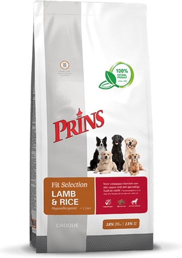 [BR_135615] Prins Fit Selection Lamb / Rice Hypoallergenic 15 kg