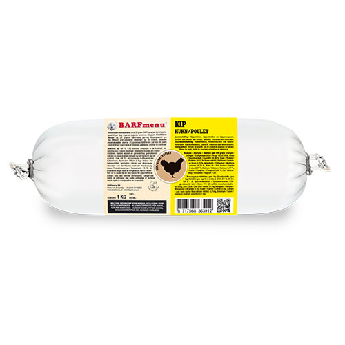 [21174] Barfmenu hond kip 1 kg