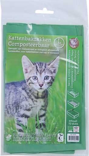 [BR_225121] KATTENBAKZAK COMPOST. L PAK A 10 ST