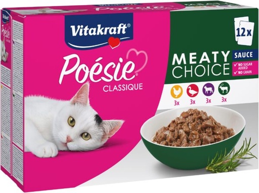 [58555] Vitakraft Poesie classique, meatysause 12x85gram