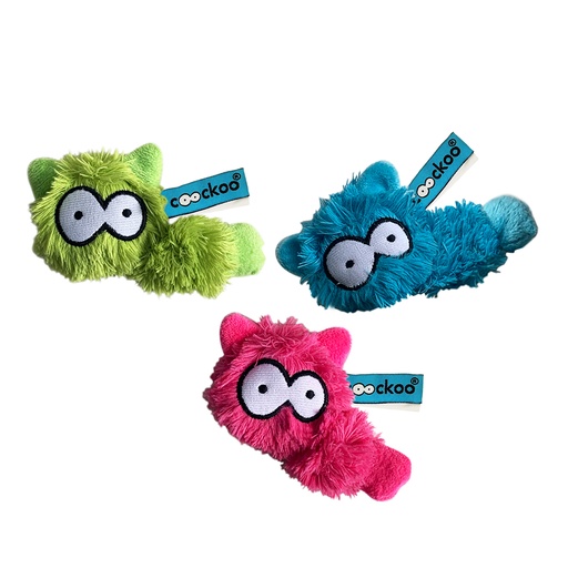 [BR_225581] Coockoo Eleanor kattenspeeltje 12x6x3cm - display gemengde kleuren