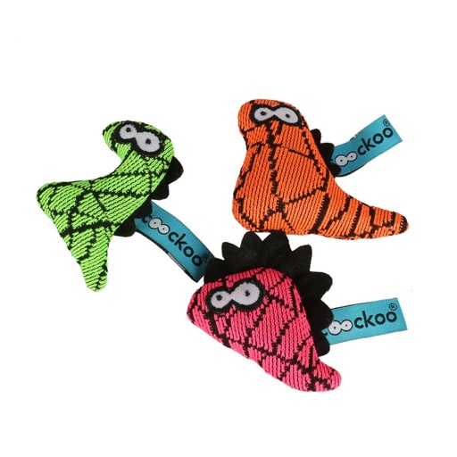 [BR_225582] Coockoo Monster kattenspeeltje 7x6x2cm - display gemengde kleuren