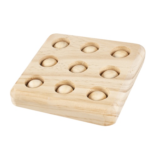 [BR_225597] Houten Sniffle `n snack puzzle Gus 12,5x12,5x2,5cm beige
