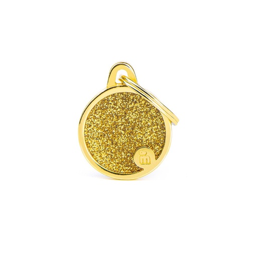 SMALL CIRCLE GLITTER GOLD