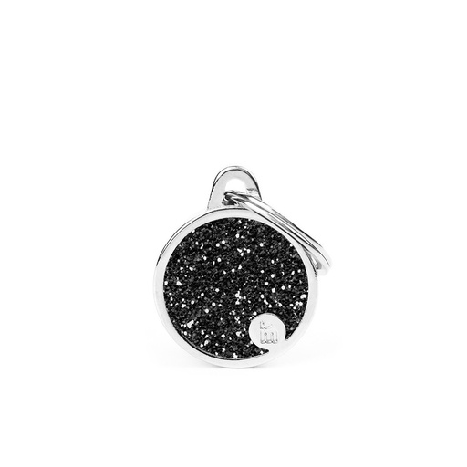 SMALL CIRCLE GLITTER BLACK
