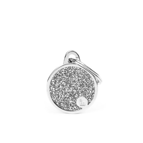 SMALL CIRCLE GLITTER GREY