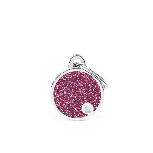 SMALL CIRCLE GLITTER PINK