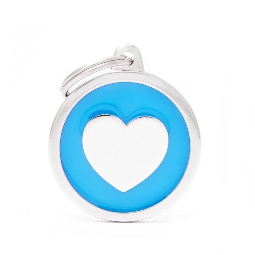 LIGHT BLUE BIG CIRCLE HEART