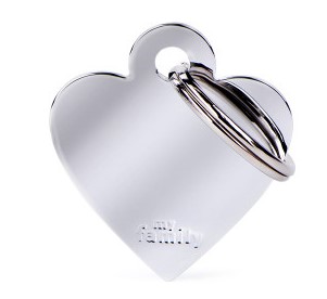 SMALL HEART CHROMED BRASS