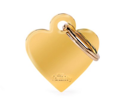 SMALL HEART GOLDEN BRASS