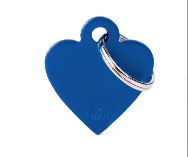 SMALL HEART ALUMINUM BLUE