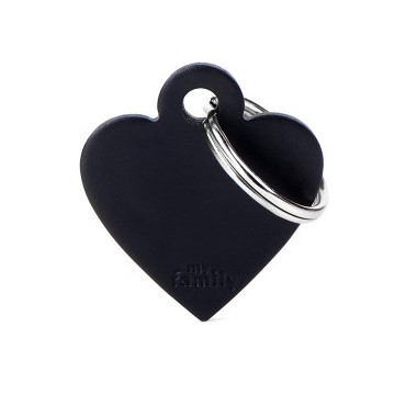 SMALL HEART ALUMINUM BLACK