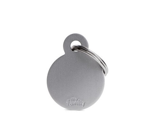 SMALL ROUND ALUMINUM GREY