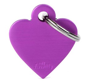 SMALL HEART ALUMINUM PURPLE