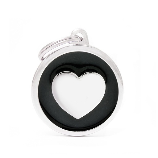 BLACK BIG CIRCLE HEART