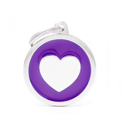 PURPLE BIG CIRCLE HEART