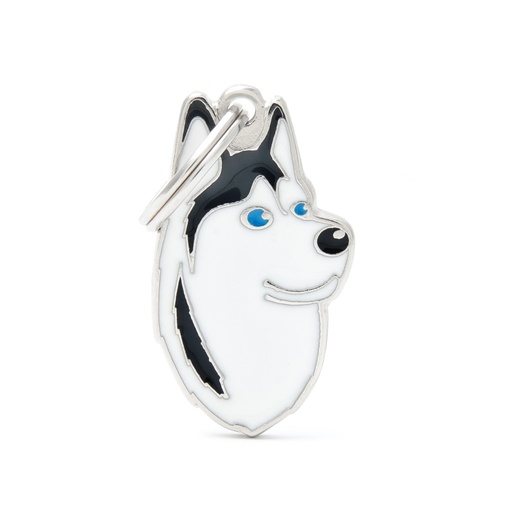 BLACK AND WHITE SIBERIAN HUSKY