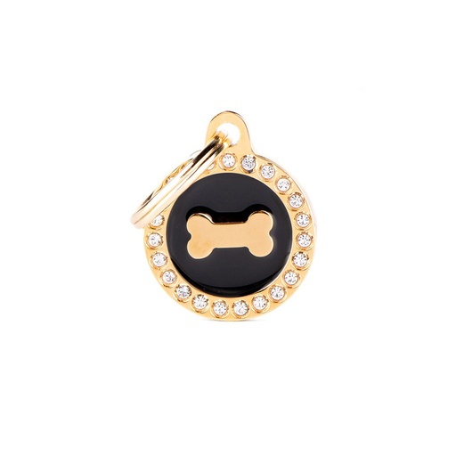 BLACK CIRCLE GLAM BONE GOLD