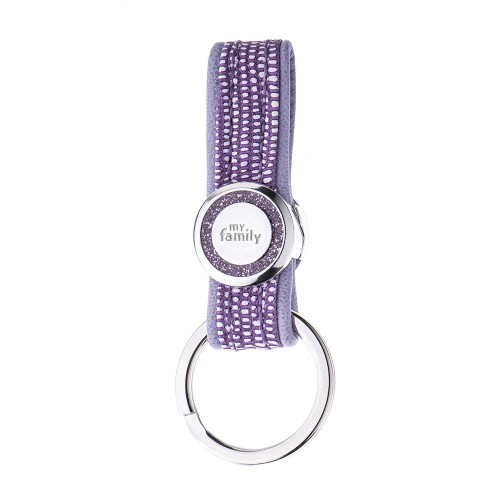 VIOLET GLITTER SAINT TROPEZ KEYRING