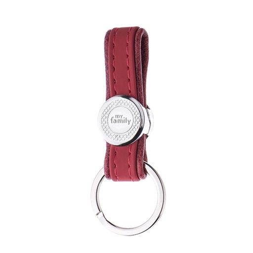 RED BILBAO KEYRING WHITE BRONZE