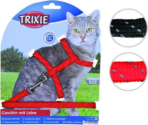 [4183] Kittentuig met riem, reflecterend, 27-45cm / 10mm, 1,30cm