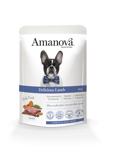 [AMT63LP3A] Amanova Pouch Dog P15 Lamb 300gr