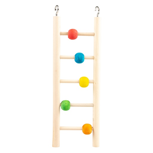 Kleurrijk houten ladder & kralen 23x7x1,5cm Meerkleurig