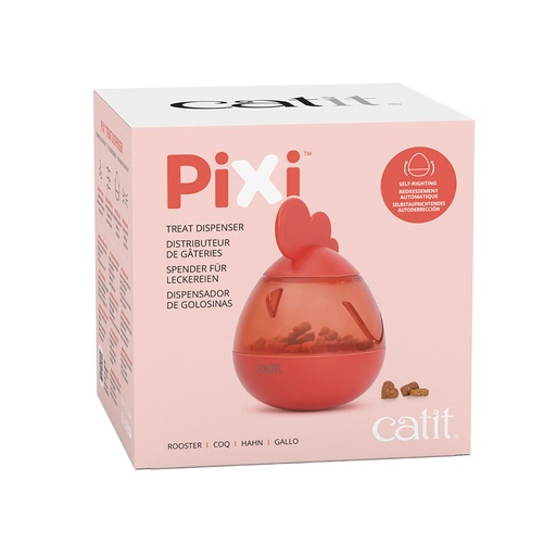 [33/43032] CA Pixi Treat Dispenser Rooster 8x8x10,5cm rood